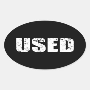 VERWENDETER OVAL STICKER