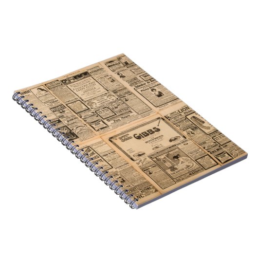 Verwendeter Papierhintergrund. Alte Zeitungsseite Notizblock (Rechte Seite)