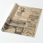 Verwendeter Papierhintergrund. Alte Zeitungsseiten Geschenkpapier (Ungerollt)