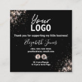 Verwendung der Gold-Instruktionskarte für Shiny Ro Quadratische Visitenkarte (Rückseite)