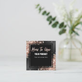 Verwendung der Gold-Instruktionskarte für Shiny Ro Quadratische Visitenkarte (Stehend Vorderseite)