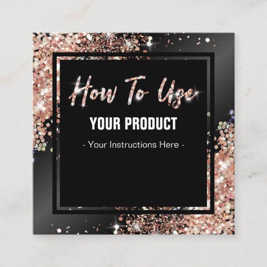 Verwendung der Gold-Instruktionskarte für Shiny Ro Quadratische Visitenkarte (Vorderseite)