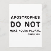 Verwendung von Apostrophen Postkarte (Vorderseite)