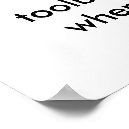 Verwendung von Handwerkzeugen 002 Poster (Ecke)