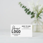 Verwendung von Instruktionskarten Visitenkarte (Stehend Vorderseite)