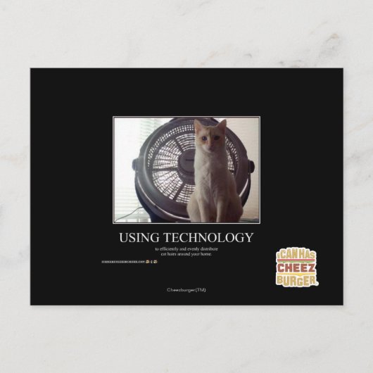 Verwendung von Technologie Postkarte (Vorderseite)