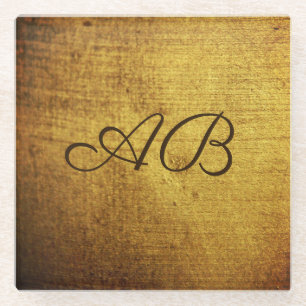 Verwendung von Vintag-Look-Gold,personalisiert Glasuntersetzer