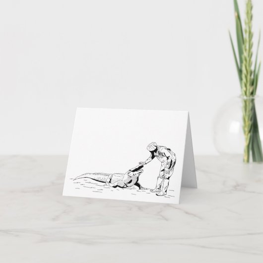 Verwerfen einer Alligator Line-Kunstkarte Karte (Vorderseite)