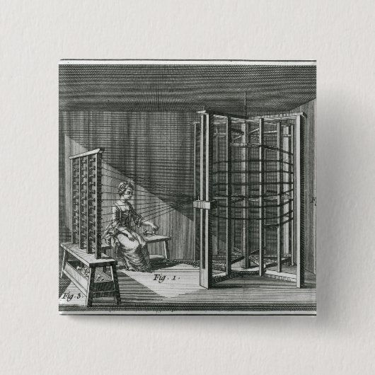 Verwerfende silk Faden, Illustration Encylopedia Button (Vorderseite)