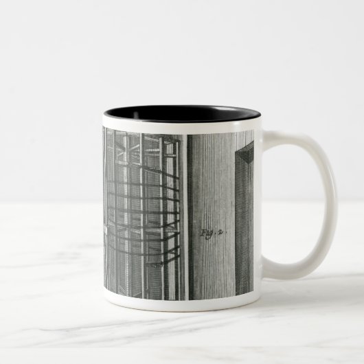 Verwerfende silk Faden, Illustration Encylopedia Zweifarbige Tasse (Rechts)