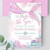 Verwertbar unter dem Meer Lila Aquamarine kleine M Einladung