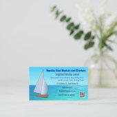 Verwertbare Bootsvermietungen und Chartern Visitenkarte (Stehend Vorderseite)