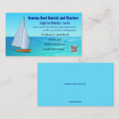 Verwertbare Bootsvermietungen und Chartern Visitenkarte (Vorne/Hinten)