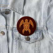 Verwickelte goldene Meer-Schildkröte Button (Beispiel)
