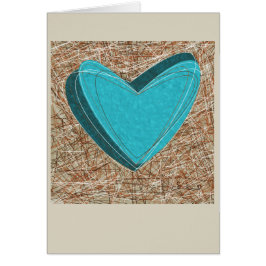 Verwickelte Herz-Gruß-Karte. Einzigartig!