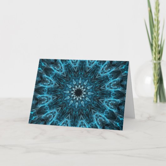 verwickelte Schneeflocke Feiertagskarte (Vorderseite)