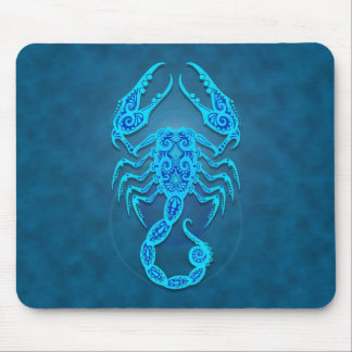 Verwickelter blauer Stammes- Skorpion Mousepad