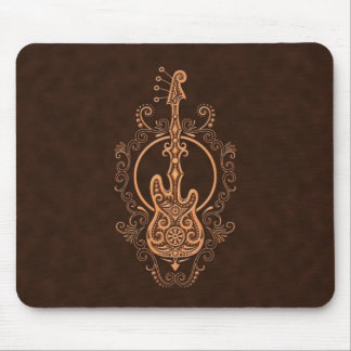 Verwickelter Brownbass-Gitarren-Entwurf Mousepad