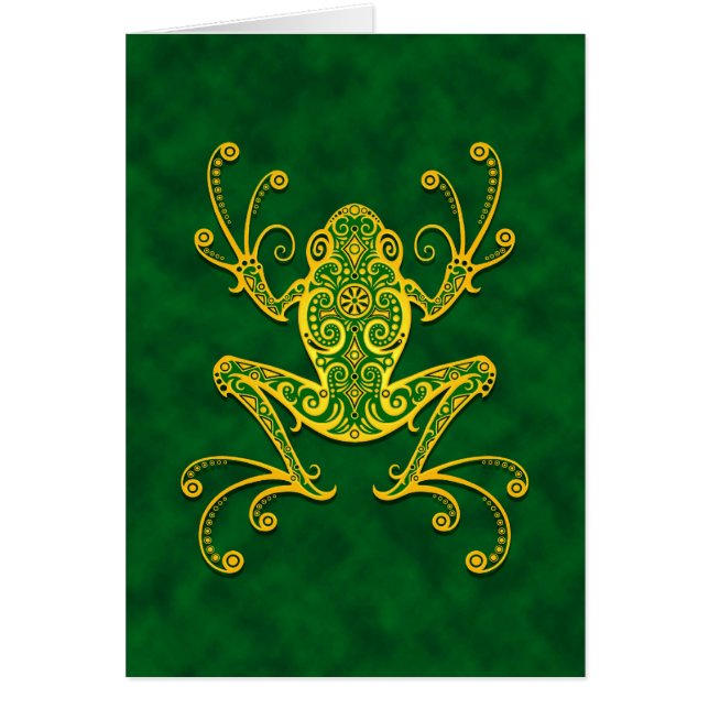 Verwickelter goldener grüner Baum-Frosch (Vorne)