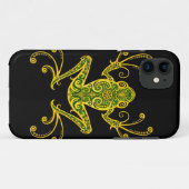 Verwickelter grüner und schwarzer Baum-Frosch Case-Mate iPhone Hülle (Rückseite (Horizontal))