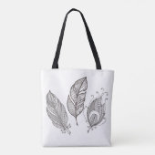 Verwickeltes Feder-Gekritzel 2 Tasche (Rückseite)