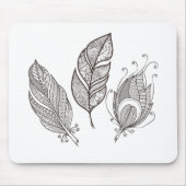 Verwickeltes Feder-Gekritzel Mousepad (Vorne)