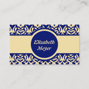 Verwickeltes gelbes und blaues Herz-Muster Visitenkarte