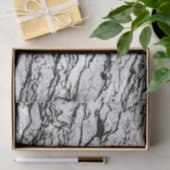 Verwickeltes Marmorsteinschwarzweiss-muster Seidenpapier (Geschenk)