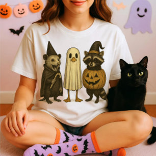 Verwilberte Waschbär Opossum Ente Halloween-Trio – T-Shirt