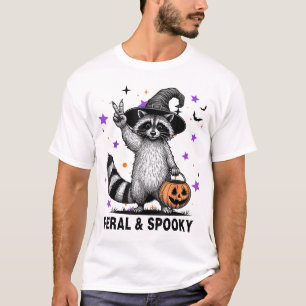 Verwilderter Gruseliger Unheimlicher Waschbär Verw T-Shirt
