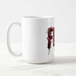Verwildertes blutiges Fleisch-Horror-Typografie Go Kaffeetasse