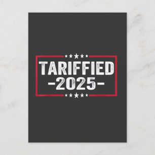 Verwirklicht 2025 Politische amerikanische Tarrifs Feiertagspostkarte