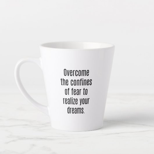 Verwirklichung Ihrer Träume Latte Tasse (Links)