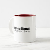 Verwirren Sie einen Liberalen Zweifarbige Tasse (Vorderseite Links)