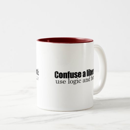 Verwirren Sie einen Liberalen Zweifarbige Tasse (VorderseiteRechts)