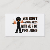 Verwirren Sie nicht mit meinen Feuer-Waffen Visitenkarte (Rückseite)