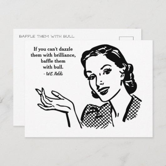 Verwirren Sie sie mit Bull Postcard Postkarte (Vorne/Hinten)