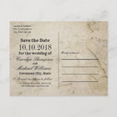 Verwirren und Geblüht antike Hochzeit Sichern Sie Ankündigungspostkarte (Rückseite)