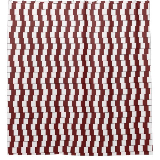 Verwirrende Linien Bordeaux Duschvorhang (Vorderseite)