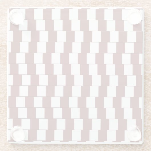 Verwirrende Linien Bordeaux Glasuntersetzer (Rückseite)