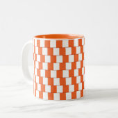 Verwirrende Linien Orange Zweifarbige Tasse (Vorderseite Links)