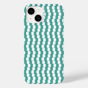 Verwirrende Linien Türkis Case-Mate iPhone 14 Hülle