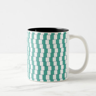 Verwirrende Linien Türkis Zweifarbige Tasse
