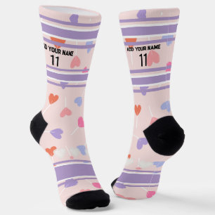 Verwirrende Name Nummer Herz Socken