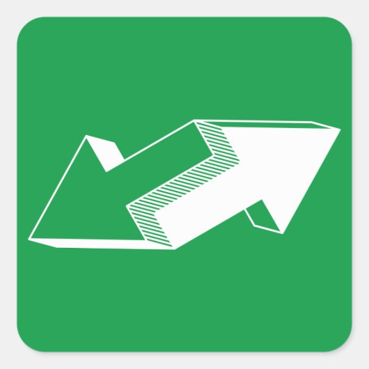 verwirrende Pfeile - optische Täuschung Quadratischer Aufkleber (Vorderseite)
