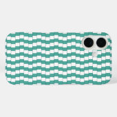 Verwirrende türkisfarbene Linien Case-Mate iPhone Hülle (Rückseite (Horizontal))