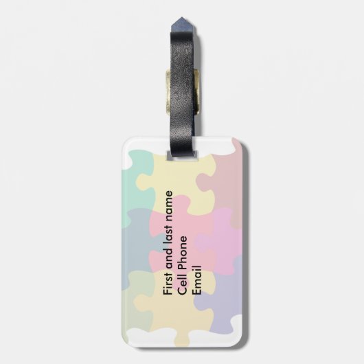 verwirrt gepäckanhänger (Rückseite vertikal)