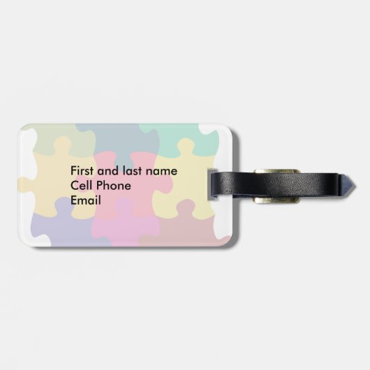 verwirrt gepäckanhänger (Rückseite horizontal)