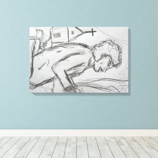 verwirrt leinwanddruck (Insitu (Holzboden))