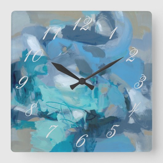 Verwirrt Quadratische Wanduhr (Vorderseite)